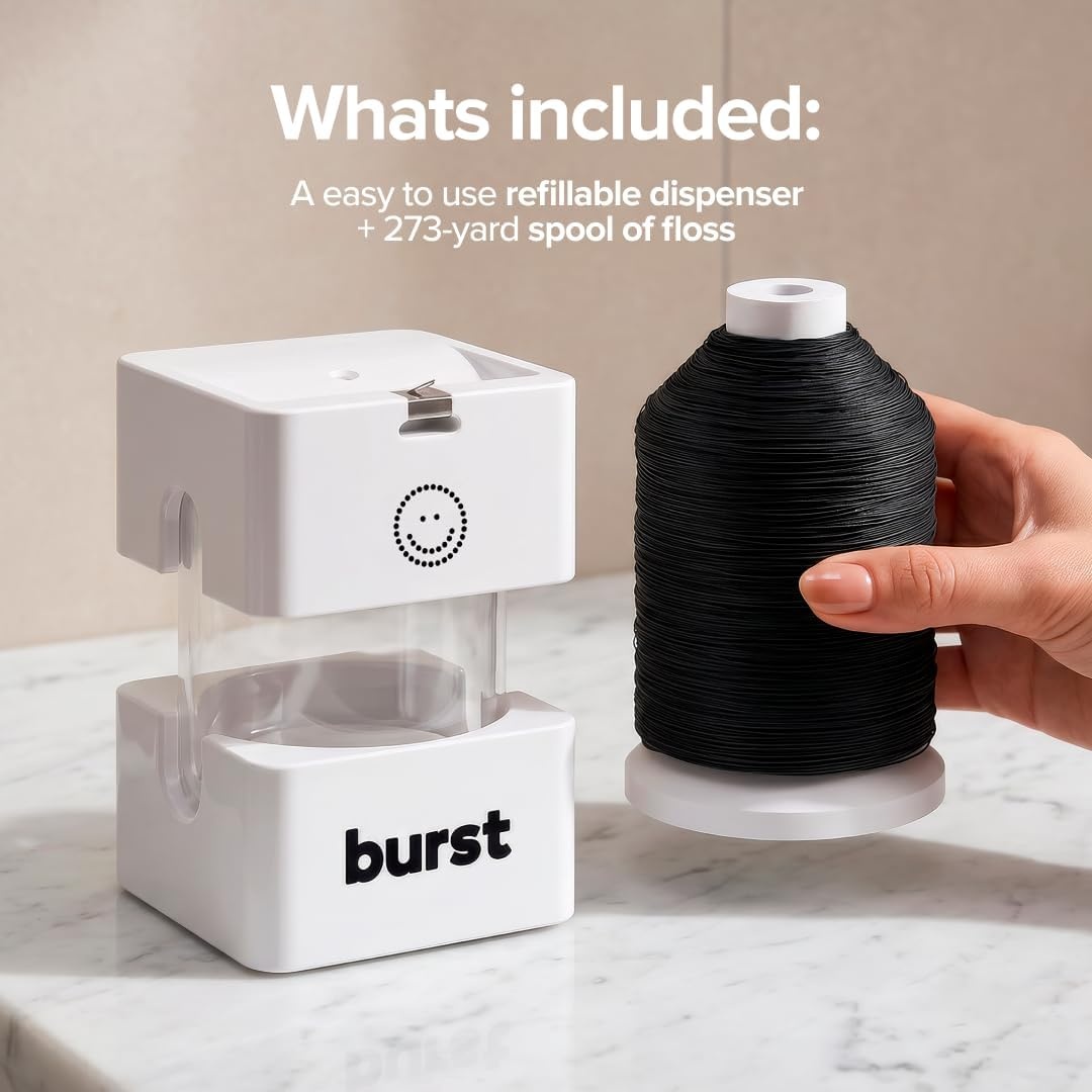 image:imageBURST Big Dental Floss Dispenser 273 Yards XL Spool Mint EucalyptusFloss Dispenser