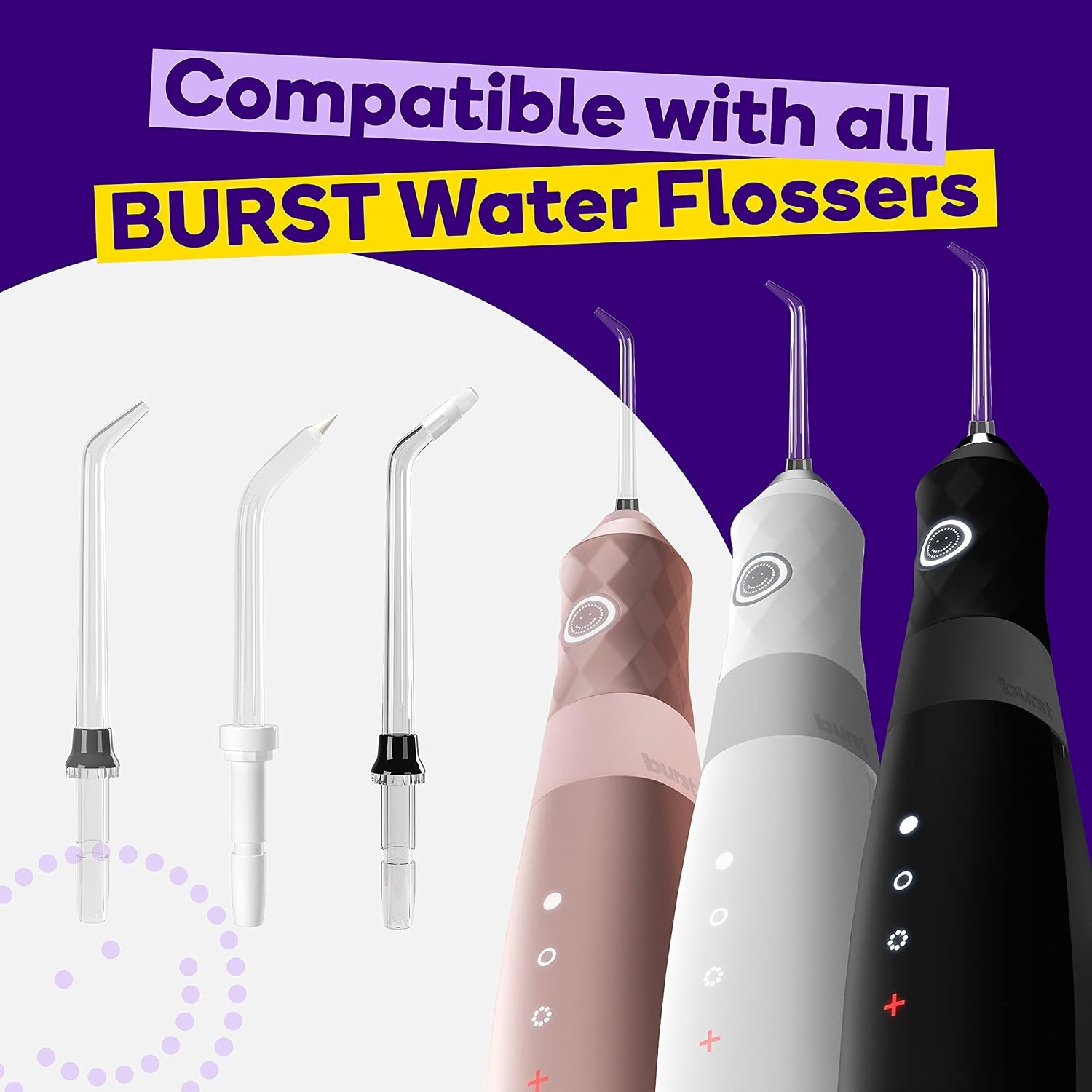 image:imageBURST Electric Water Flosser Replacement Tips Classic2 PackPerio