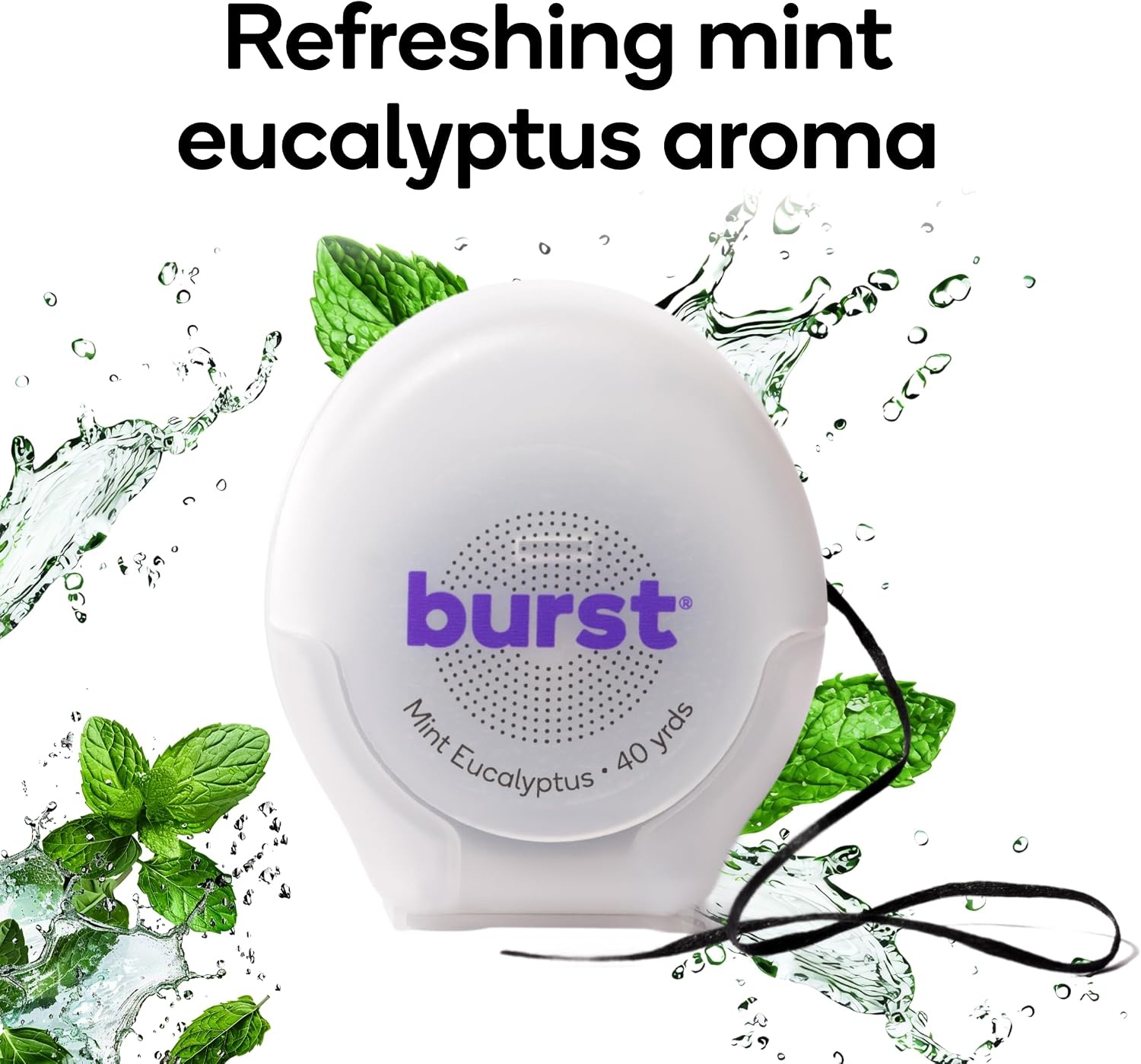 image:imageBURST Expanding Dental Floss Mint Eucalyptus160 Yards Stain Absorbing480 Foot Pack of 1