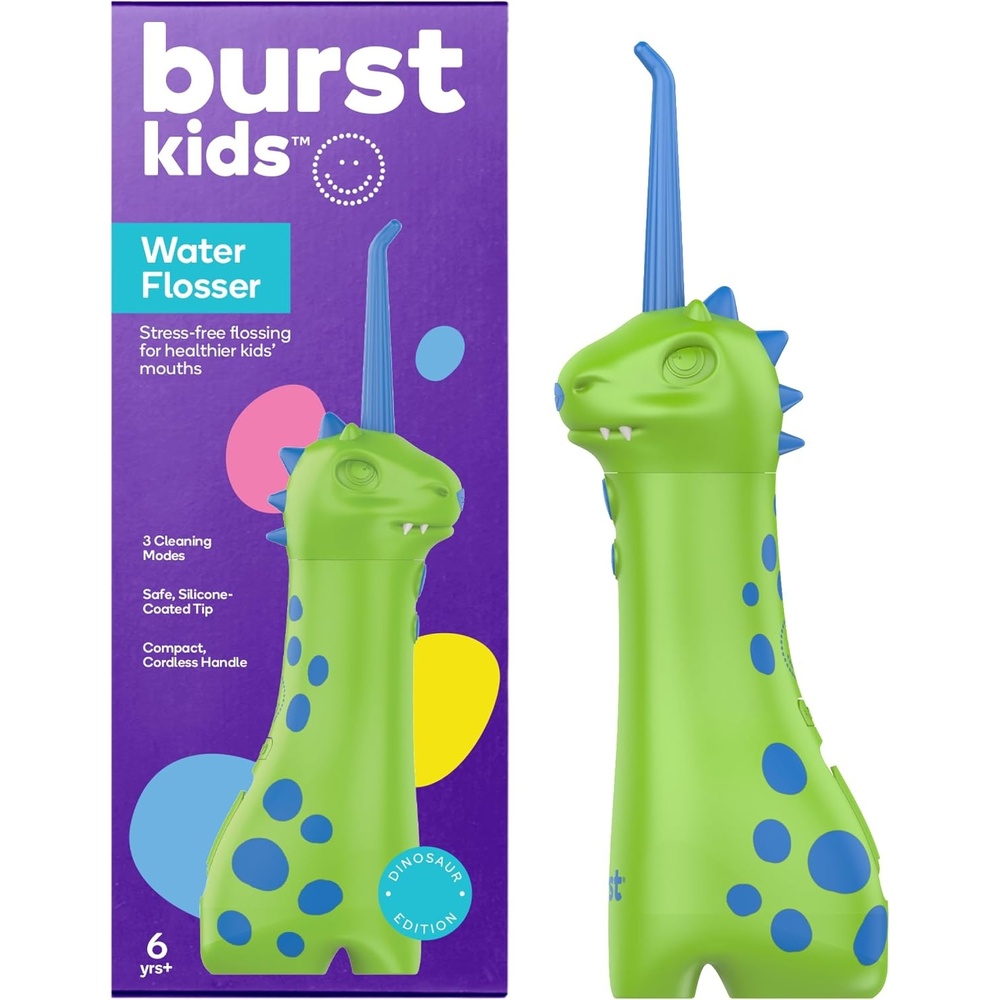 image:imageBURST Kids Water Flosser Dinosaur Cordless amp Rechargeable Water FlosserDinosaur