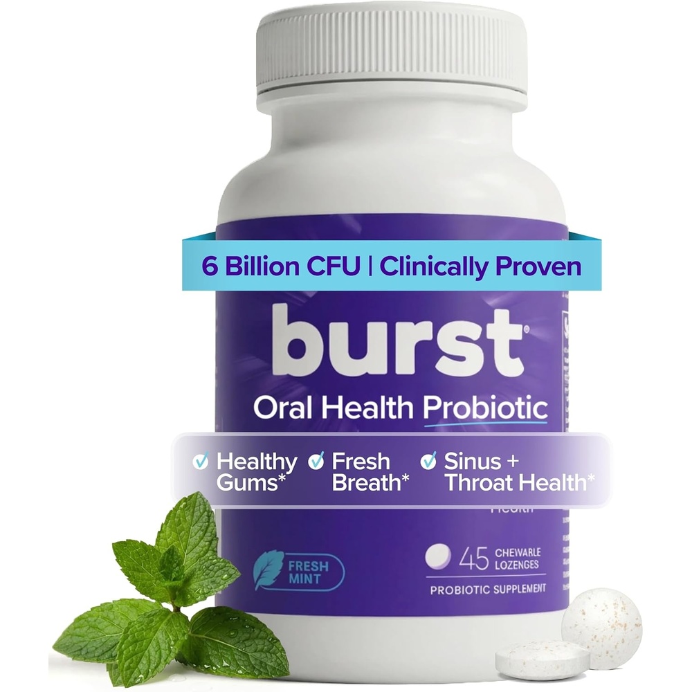 image:imageBurst Dental Probiotics 45 Count  Oral Probiotics for Teeth and Gums