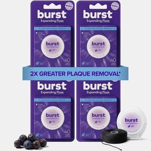 BURST Expanding Dental Floss (Juniper Berry/160 Yards) | Stain Absorbing