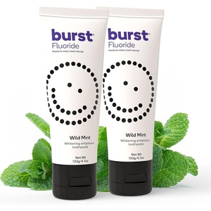 BURST Whitening Toothpaste (4.7oz/2 Pack) | Wild Mint for Sensitive Teeth(Wild Mint 2 Pack)