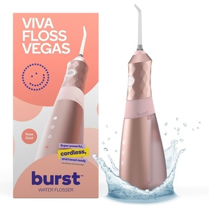 Burst Electric Water Flosser for Teeth Cleaning (3 Modes/Black)(Rose Gold)